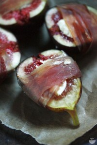 Stuffed Figs - goat cheese, wrapped in prosciutto, roasted, and drizzled with honey
